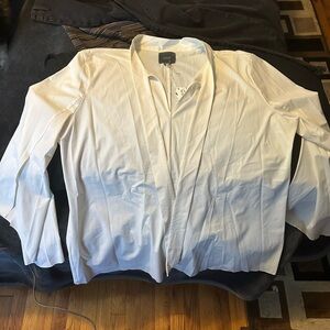 Lysse Silky stretchy classic white blouse with neck tie